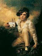 RAEBURN, Sir Henry Boy and Rabbit oil painting